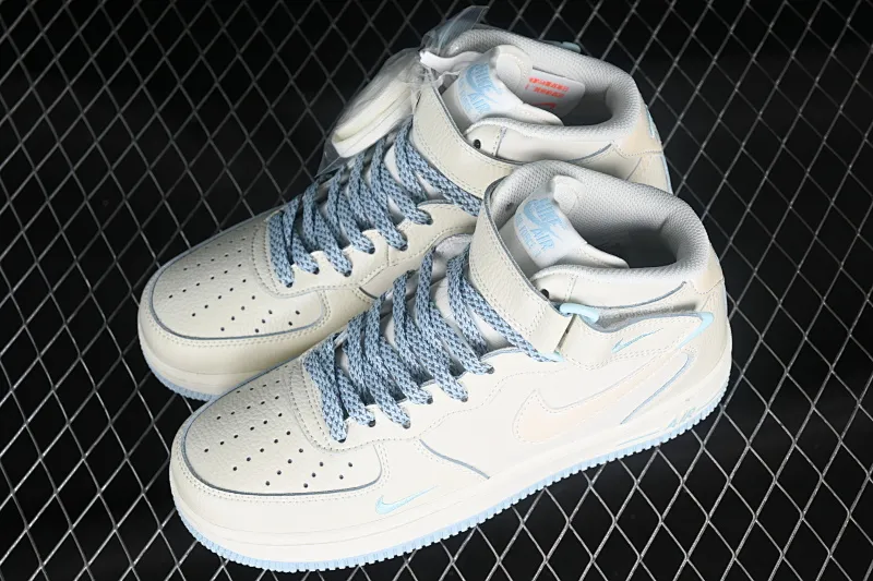 All categories Nk Air Force 1 Air Force series Nk Air Force 1 Mid Air Force mid-top Nk Air Force 1'07 Mid sky blue pearlescent small hook Air Force One mid-top casual sneakers SG2356-802